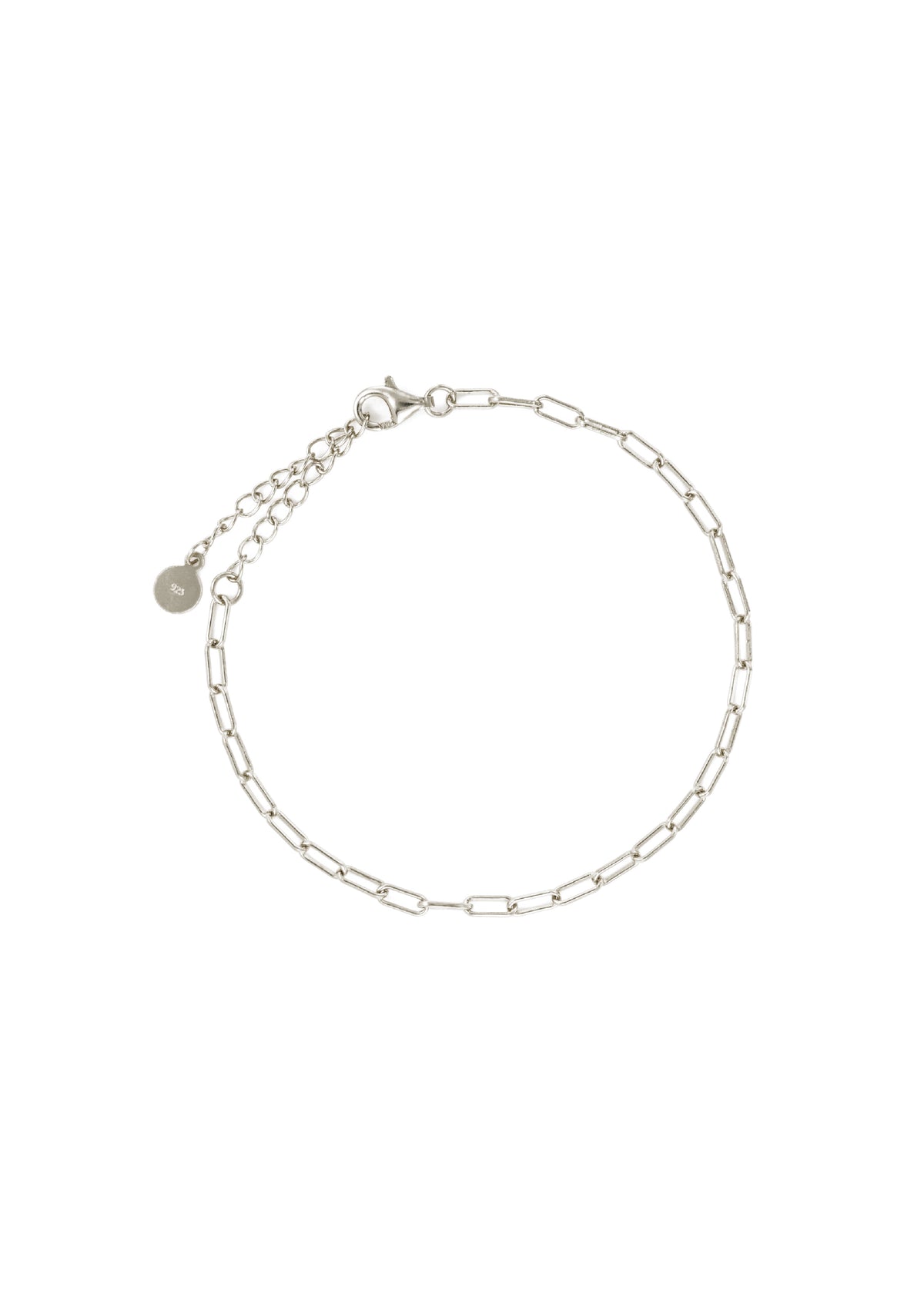 Rectangle Chain Bracelet in Silver