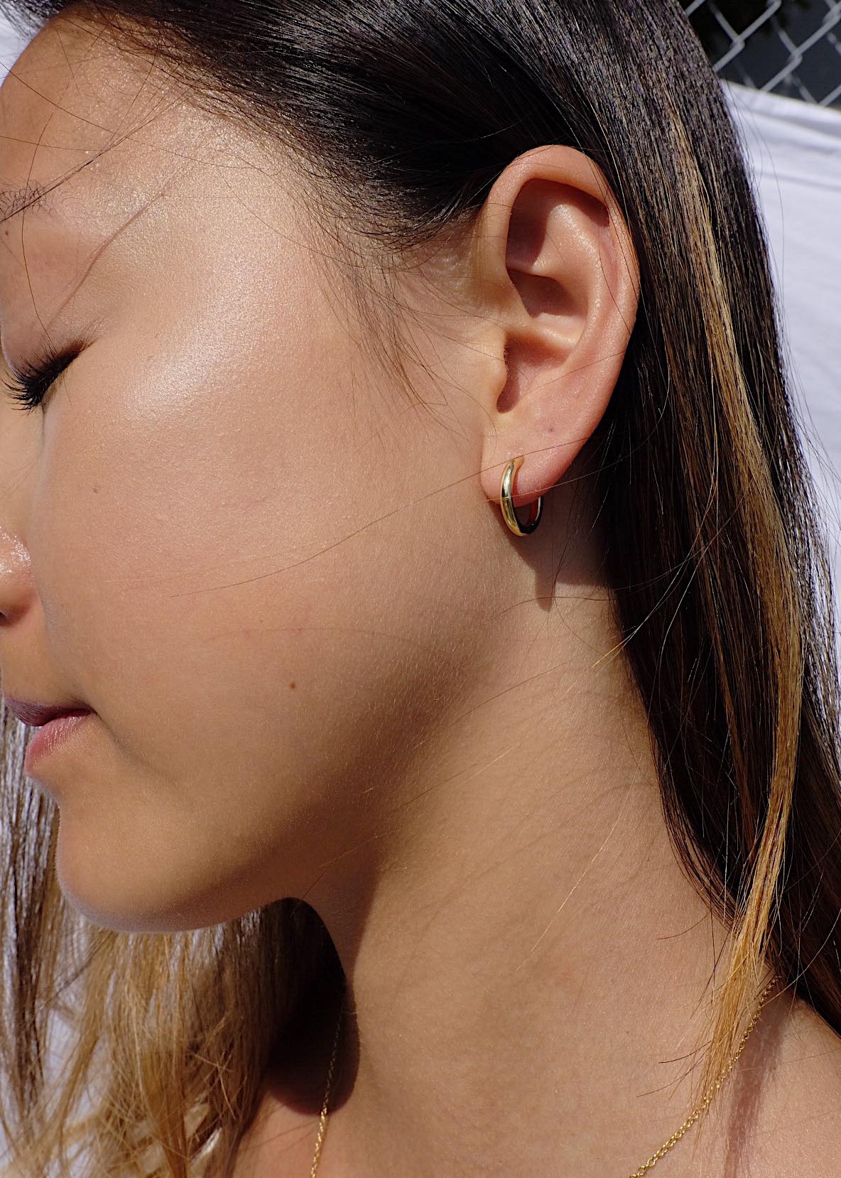 Double Hoop Earrings in Gold