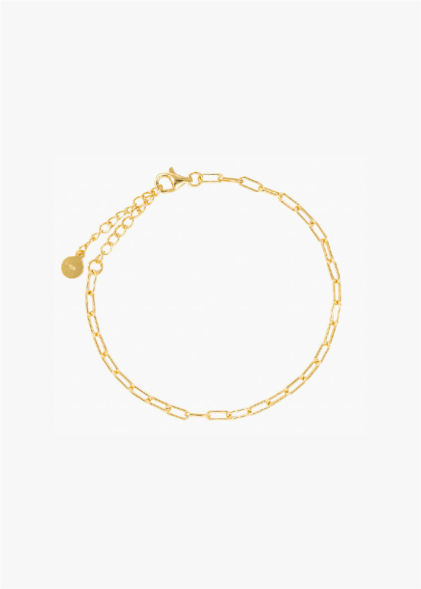 Rectangle Chain Bracelet in Gold