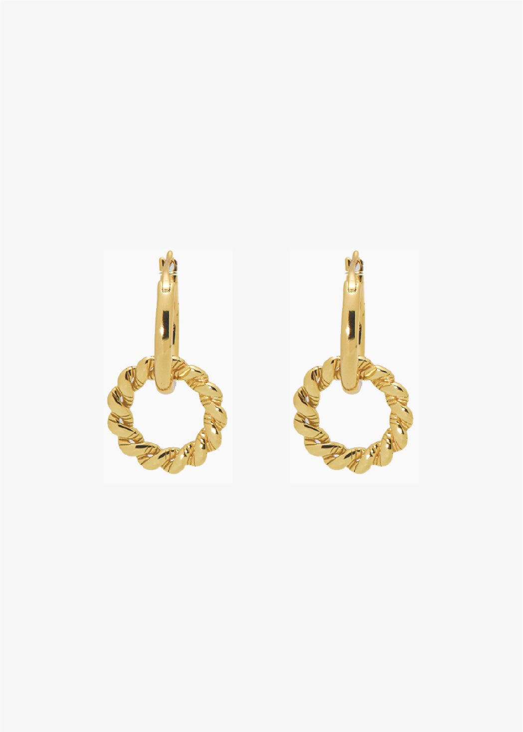 Double Hoop Earrings in Gold