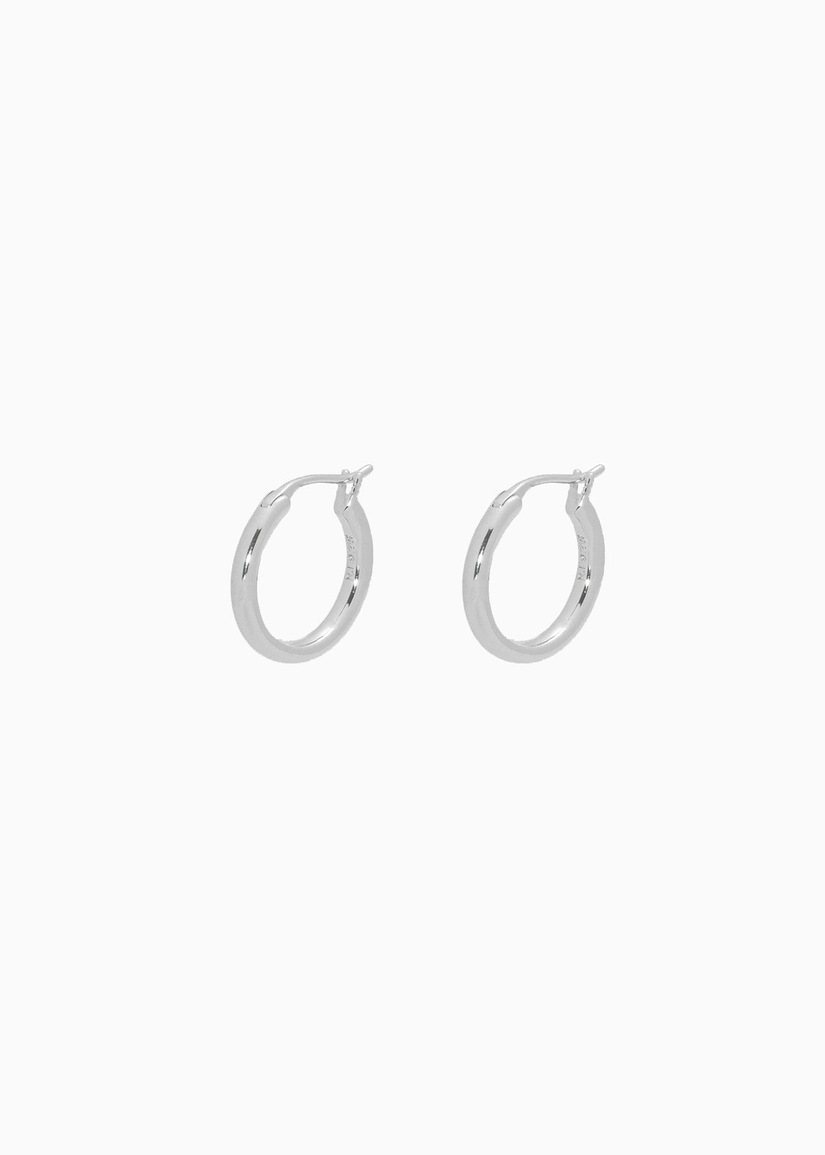 Double Hoop Earrings in Silver