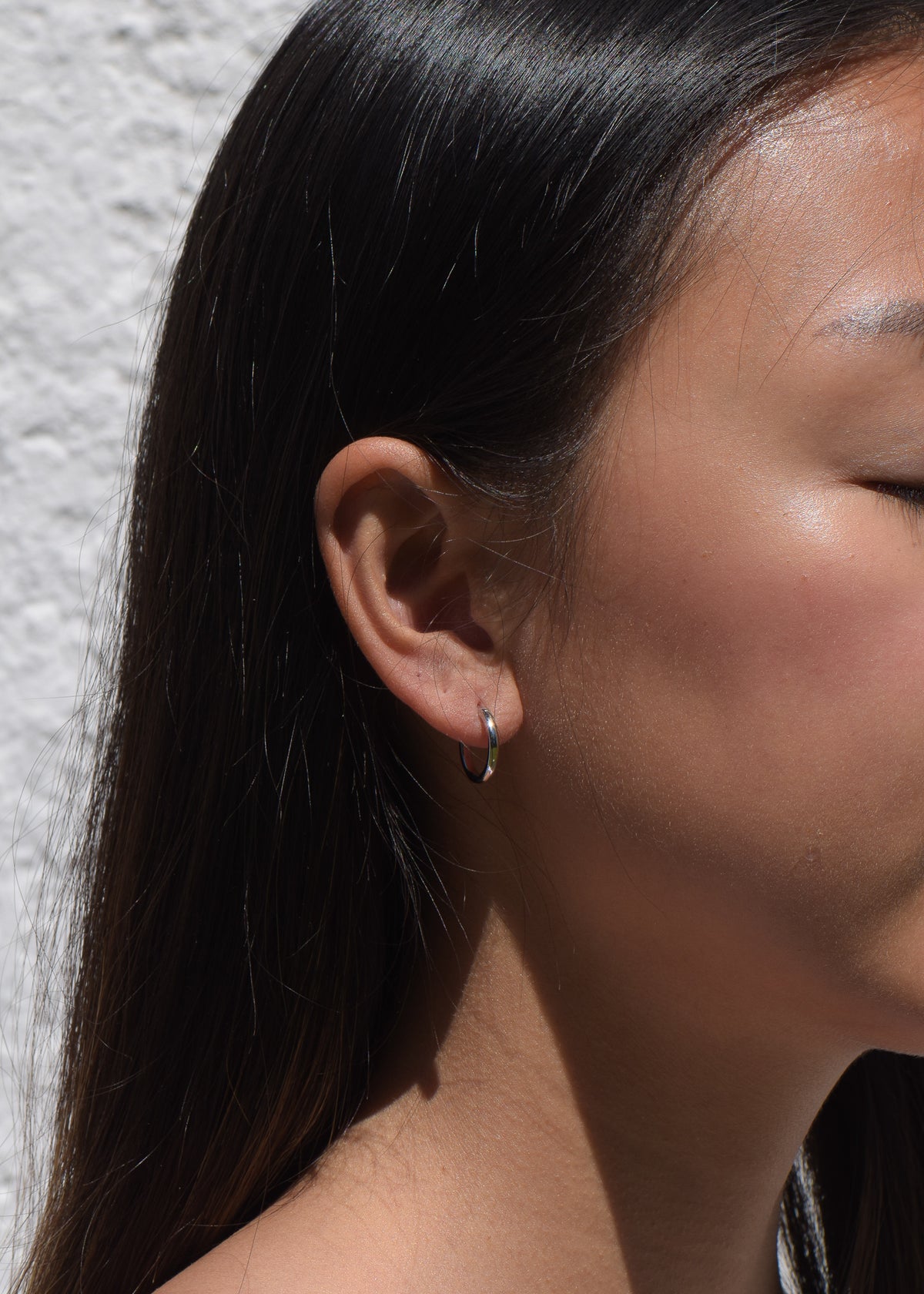 Double Hoop Earrings in Silver