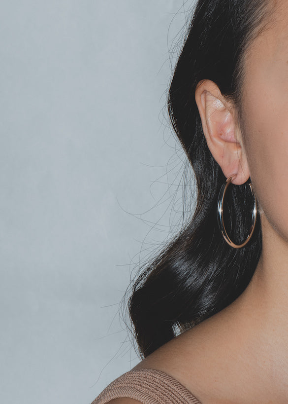 Celine Hoops in Silver