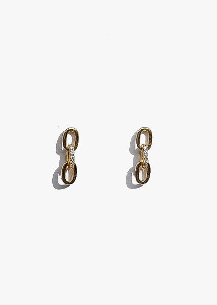 Small Chain Earrings in Gold