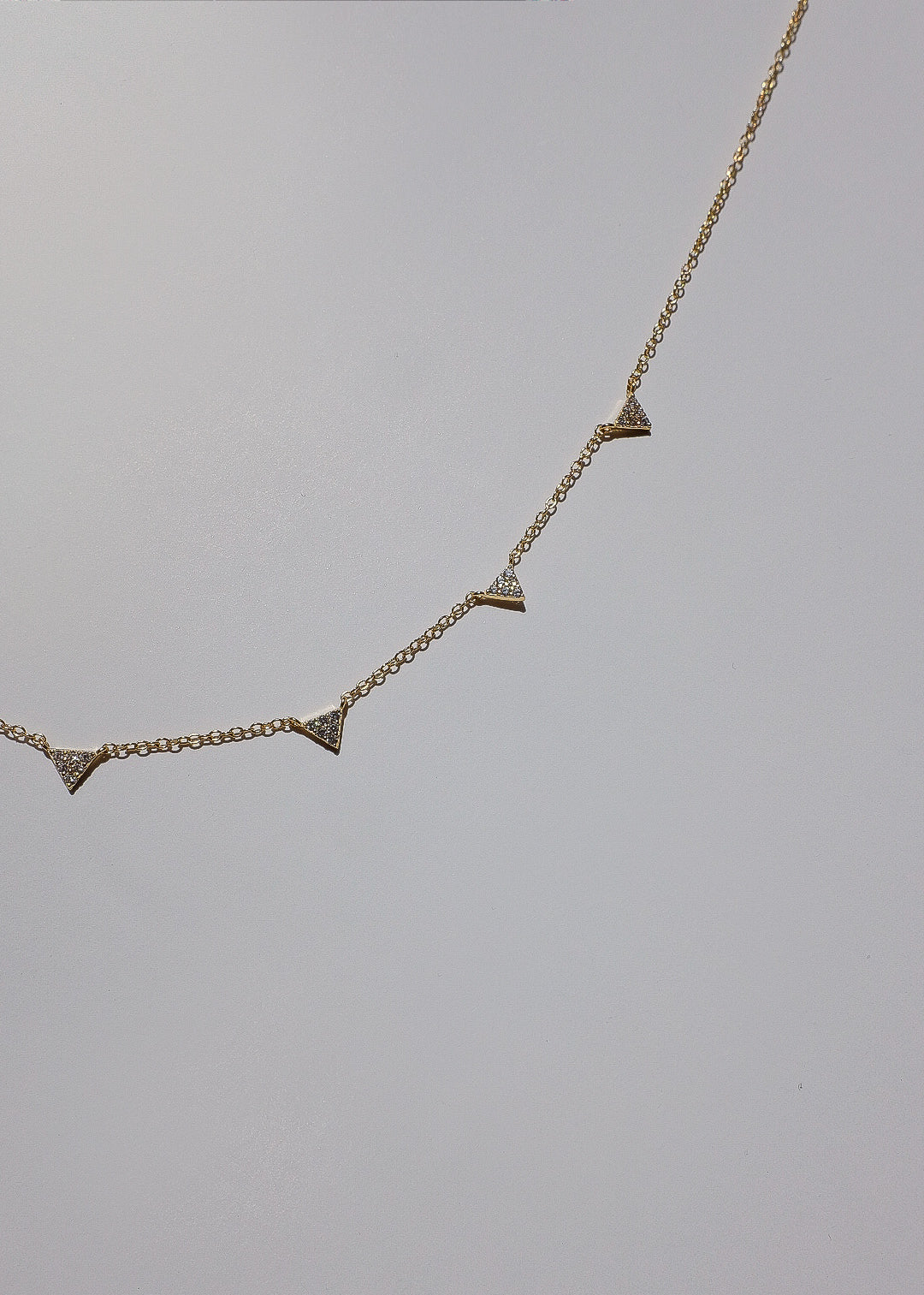 Triangle Choker Necklace in Gold