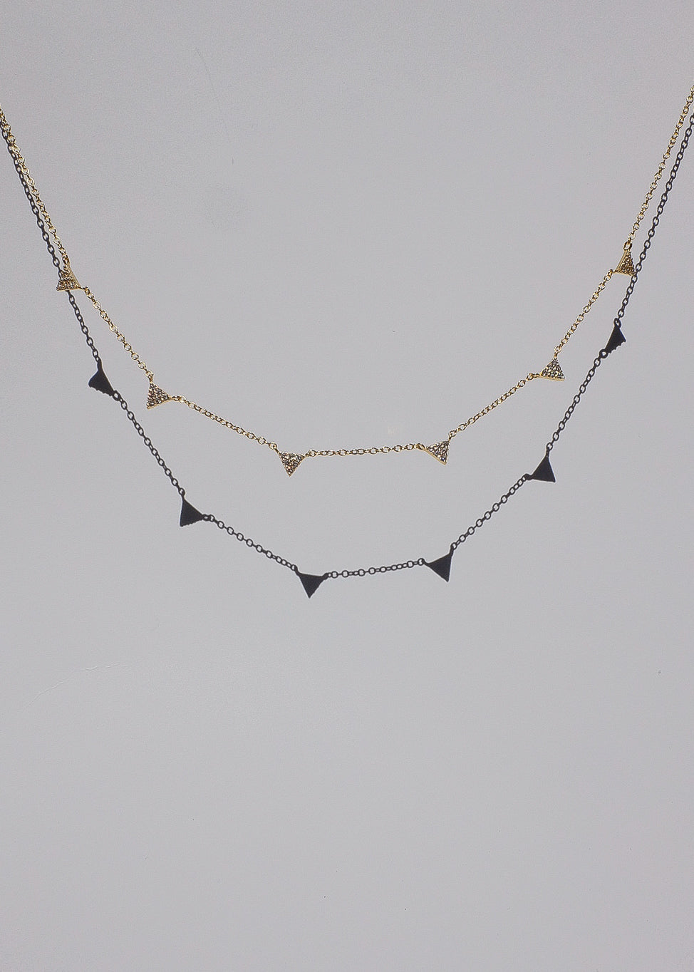 Triangle Choker Necklace in Gold